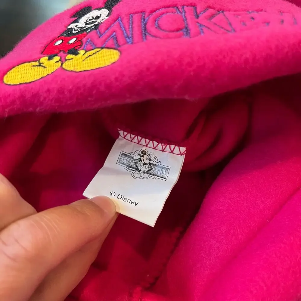 Vintage Mickey For Kids Pink Fleece Hat NWT